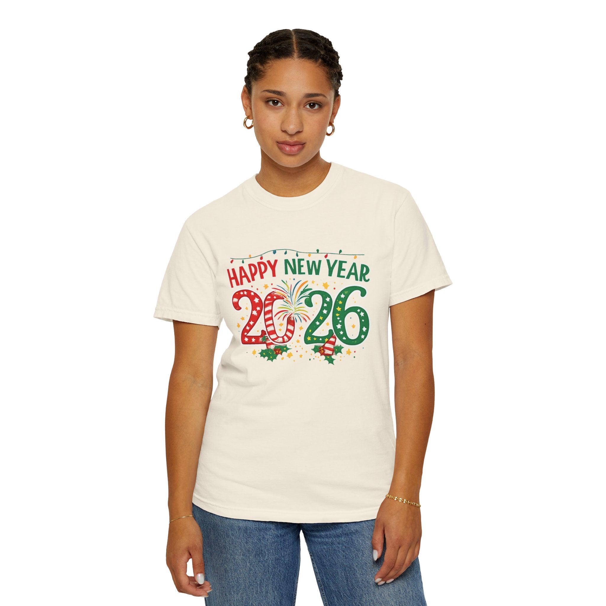 Happy New Year 2026 Family Shirts, Christmas Theme Matching Tees, Mom Dad Kids, Holiday NYE Outfit, Unisex