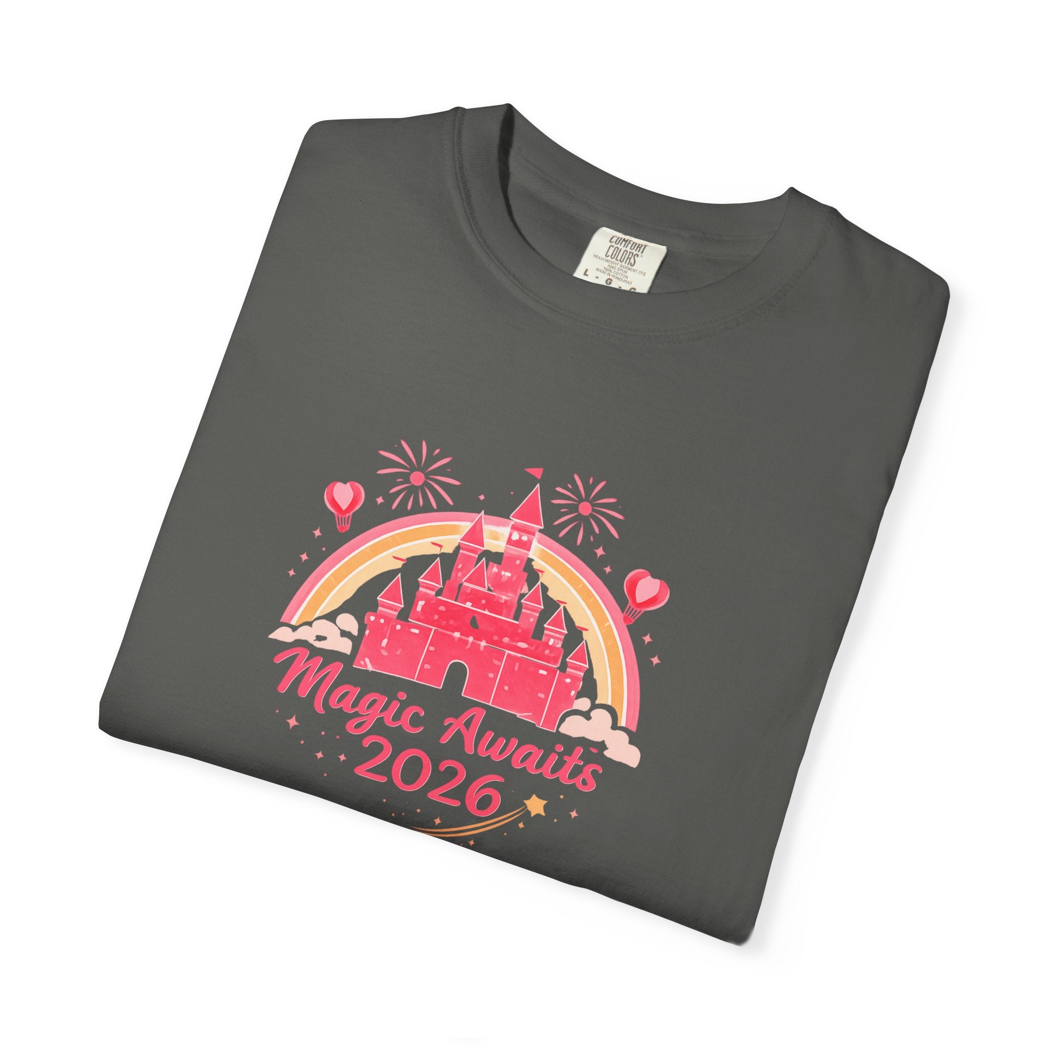 Magic Awaits 2026 Family Matching Shirts, Castle Fireworks Vacation Tees, Unisex Adult Youth Toddler Baby, Park Trip Outfit