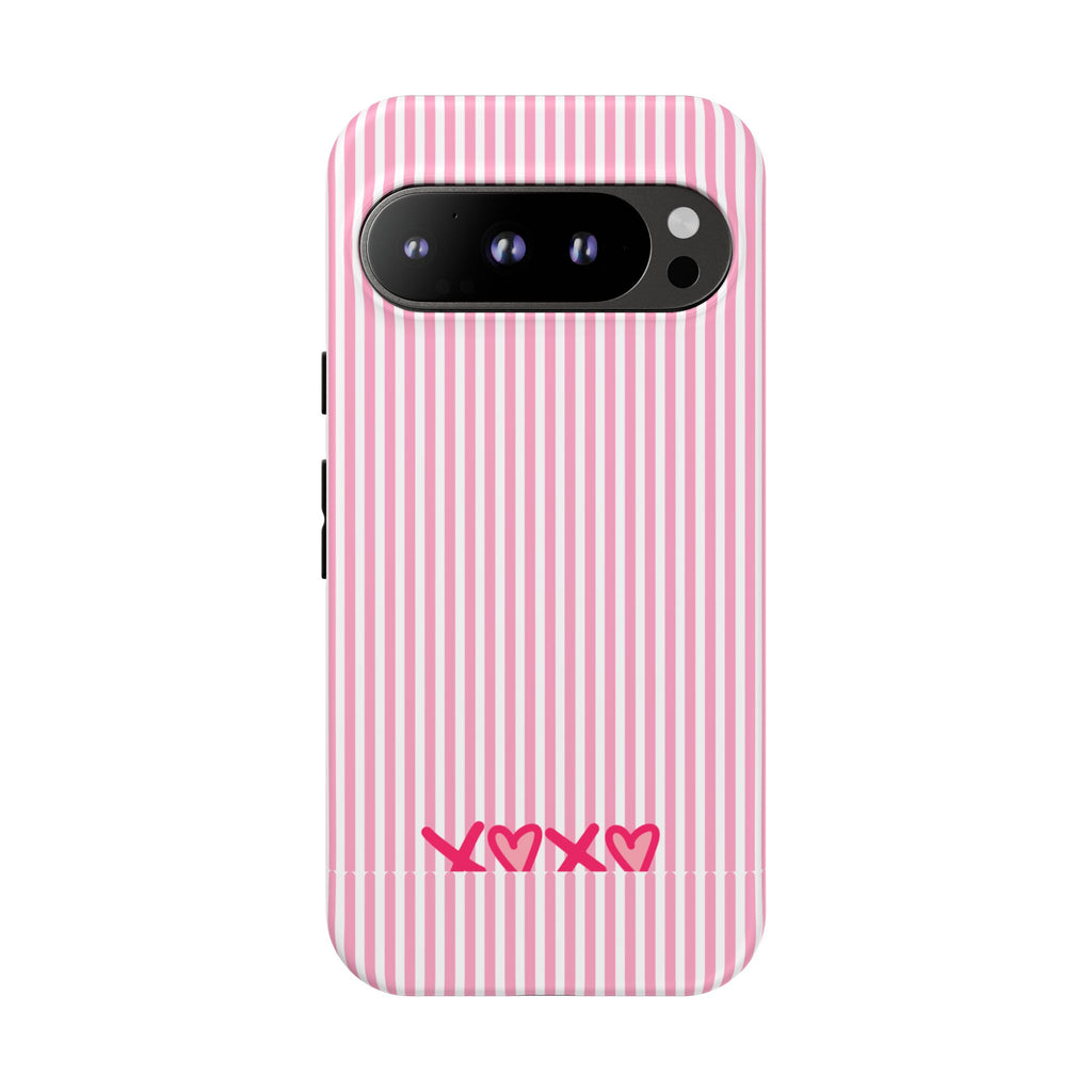 Galentines Day Pink Striped Lines phone case, Pink Stripe Iphone case | Tough Cases - Iphone, Samsung and Pixel Mobile cases