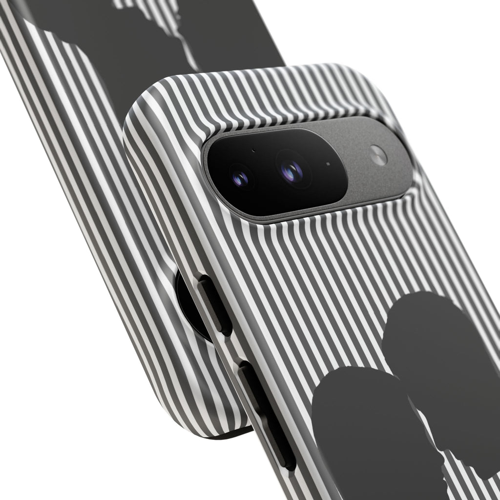Silhouette Couple Phone Case | Galentines Day Striped Black and white phone case, Stripe Iphone case - Iphone, Samsung and Pixel Mobile case