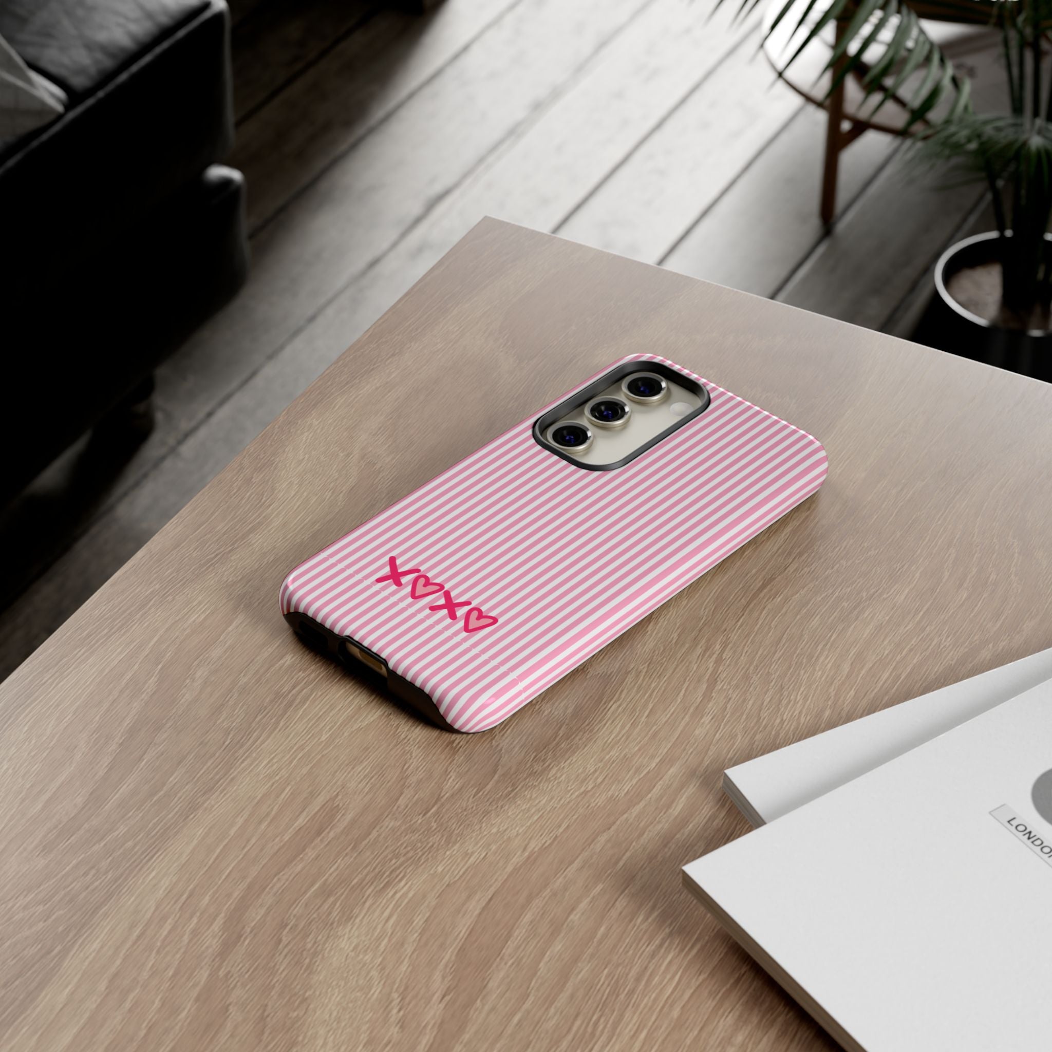 Galentines Day Pink Striped Lines phone case, Pink Stripe Iphone case | Tough Cases - Iphone, Samsung and Pixel Mobile cases