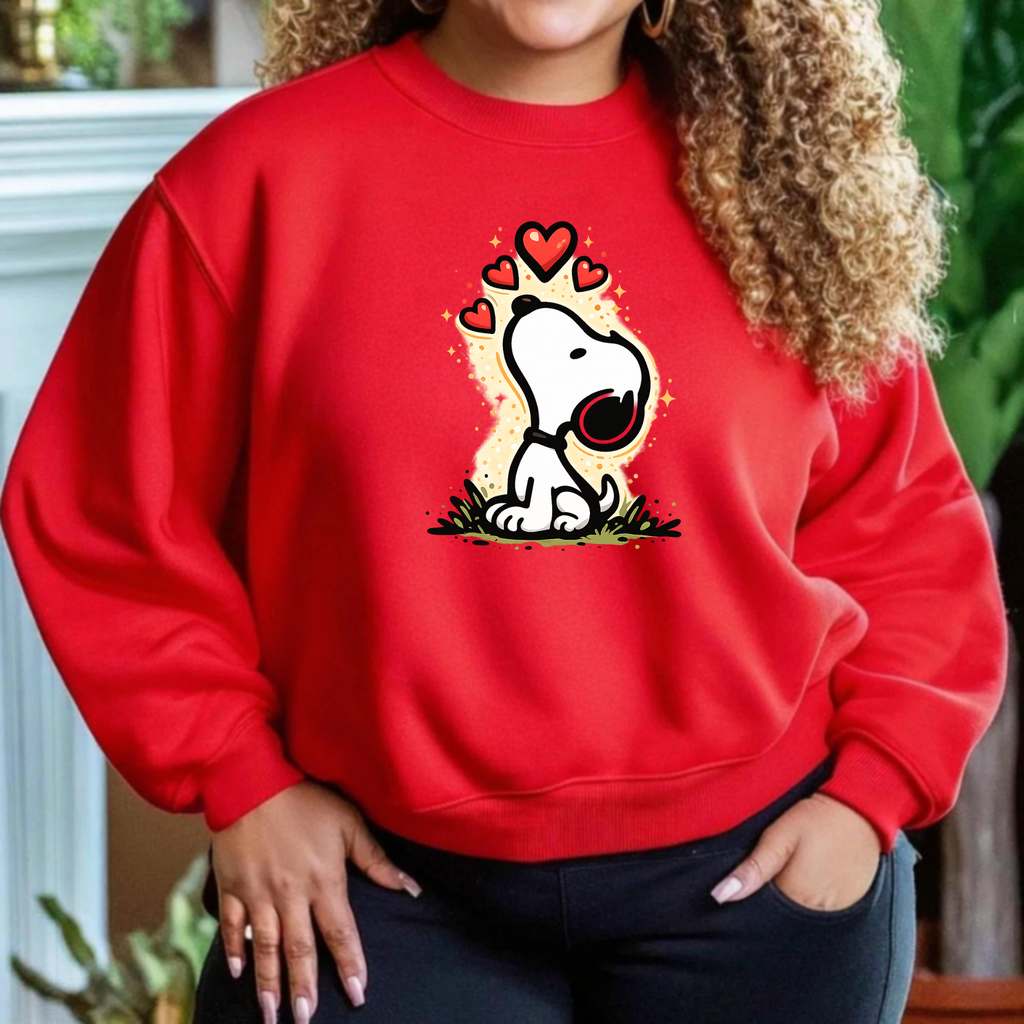 Cute Dog Valentines Sweatshirt Shirt And Hoodie For Him Her Kids, The Cartoon Shirt, Gift For Him, Funny Cartoon, Gift For Valentines Day