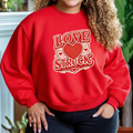 Love Struck Sweatshirt | Valentine’s Day Crewneck | Cute Heart Graphic Hoodie | Romantic Gift for Her Him | Couples Outfit